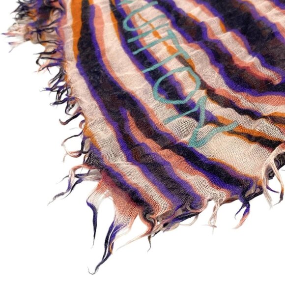 LOUIS VUITTON Etole - Pink Purple Orange Scarf Cashmere Silk 304-080725 - Picture 6 of 9